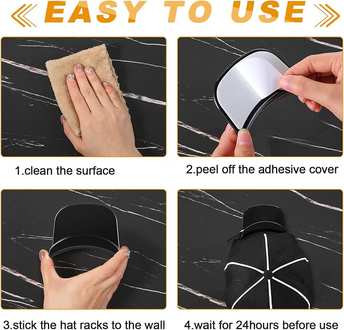 Wonderjune 30 Pcs Headphone Hanger Holder Desk Adhesive Headphone Hook Graduation Wall Hook Mount Strong Universal Acrylic Holder Hooks for General Purpose Game Earphone Controller(Black)