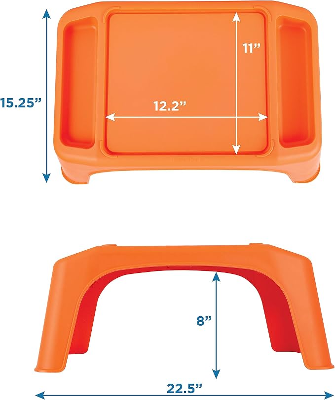 LapGear Turtle Table Kids Activity Lap Desk Tray with Storage Wells for Snacks, Play, Classroom and Sensory Toys - Multicolored Pack of 8 - Style No. 20100