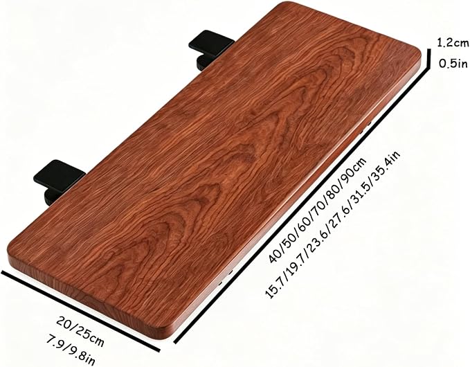 Ergonomic Desktop Extension Tray, 90°Foldable Desktop Side Extension Panel, Suitable for Widening Desktops in Home and Office Black B 40 * 25cm/15.7 * 9.8"