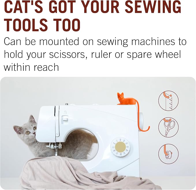 Monkey Business Ginger The Cat Tail Hook for Computer Screen, Desk Headphone Hanger Organizer Decorative Hooks, Adhesive Hook for Hanging Keys Cables Hats and Computer Accessories