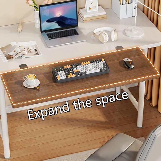 Foldable Desk Extension Tray,Drill-free Clamp-on Storage for Desk Sides,Suitable for Desktops,Offices,and Home Use,High Weight Capacity(70cm/27.6in)