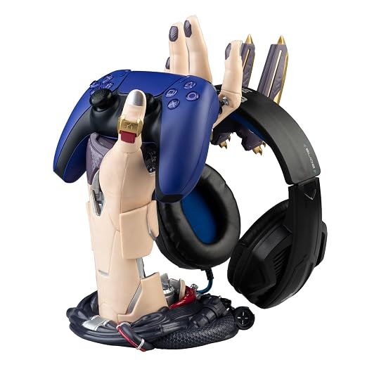 Grupo Erik Cyberpunk Gaming Controller Holder | Gaming Headset Stand | Gaming stuff & Gaming Room Decor | Controller stand perfect for Gamer Gifts | 6.3 x 7.9 x 10.8 in