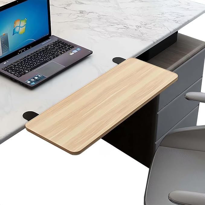 Clamp On Desk Shelf, Desk Extender Accessories, Foldable Desktop Organizer Extension for Office Dorm Home Desk Organization