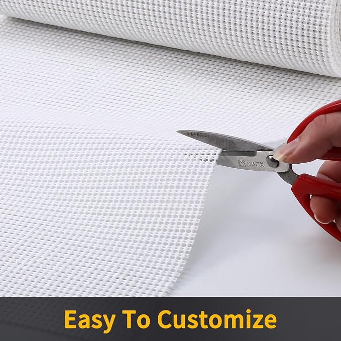 iwtmm Drawer Shelf and Cabinet Liners Non-Adhesive Extra Strong Grip - Keep Items in Place for Kitchen, Bathroom, Office & Wardrobe, Heavy Duty Anti-Slip Liners for Cabinets, Cupboards, Drawers