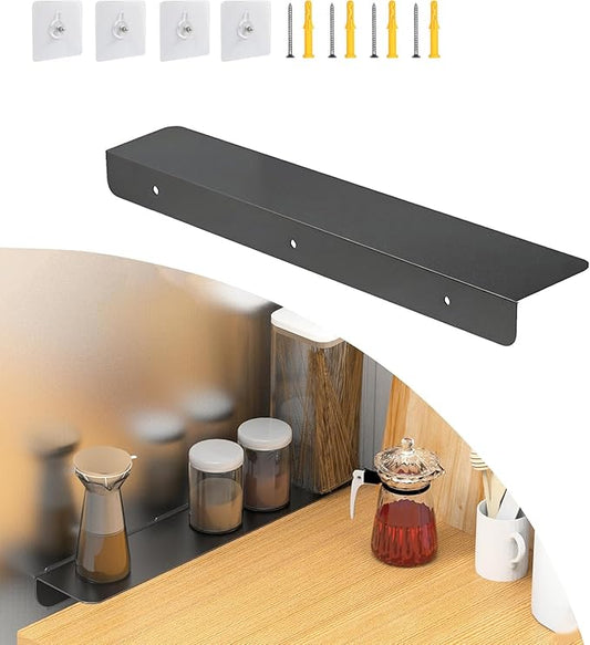 Metal Kitchen Refrigerator Gap Partition Countertop Gap Extension Board, Refrigerator Side Partition, Gap Covers Between Countertop And Walls, No Drill (Black, 19.68 * 3.93inch)