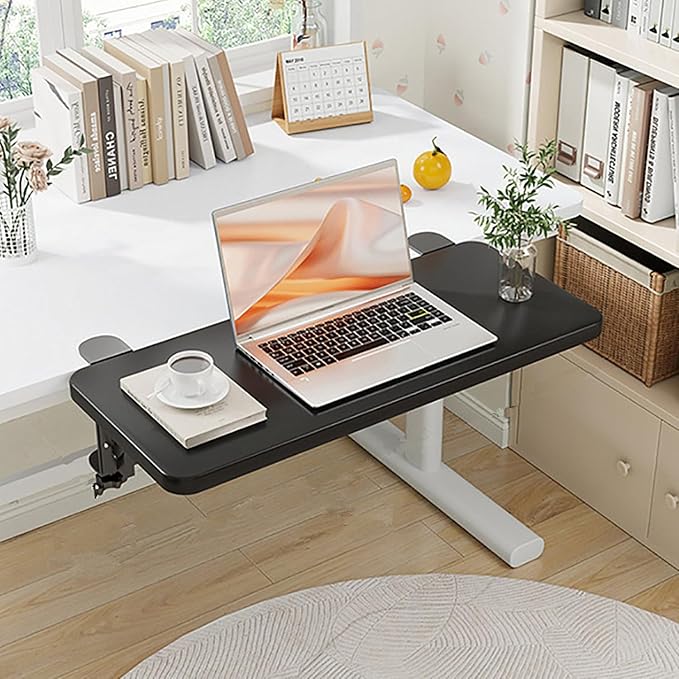 Adjustable Desk Extender Tray - 20 x 7.8 Inch Ergonomic Table Extension for Laptop, Keyboard & Mouse | Clamp-On Desk Shelf for Home Office, Study & Workstation.