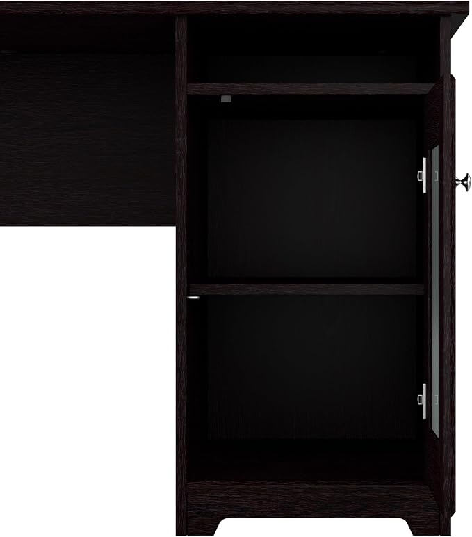 Bush Home Cabot Desk Return with Storage in Espresso Oak