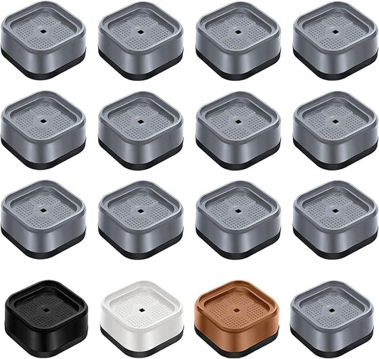 shouwuhho 12 Pack Furniture Risers Adjustable Bed Risers Heavy Duty Lifts Height 1", Square Stackable Bed Risers 1, 2 or 3 Inch for Desk Leg Table Couch Sofa Chair Bed Frame Legs Dorm, Gray
