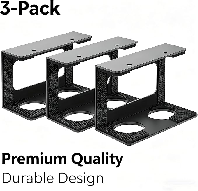 Under Desk Laptop Mount, Laptop Under Desk Mount 3 inches Tall Effective Space with Silicone Pad, Aluminum Under Desk Laptop Holder Rack for Laptop MacBook Dell OptiPlex PS4 & More