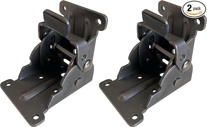 Foldable Support Bracket-Self-Locking Hinge- Leg Fittings and Corner Brace- for Folding Legs |Folding Workbench| Fold Down Desk Extension in Kitchen | Laundry Room Garage | RV (2 Hinges)