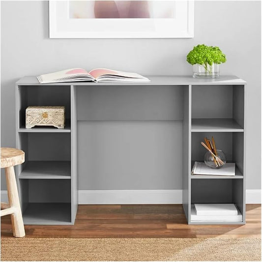 6-Cube Storage Computer Desk, White,for Office use