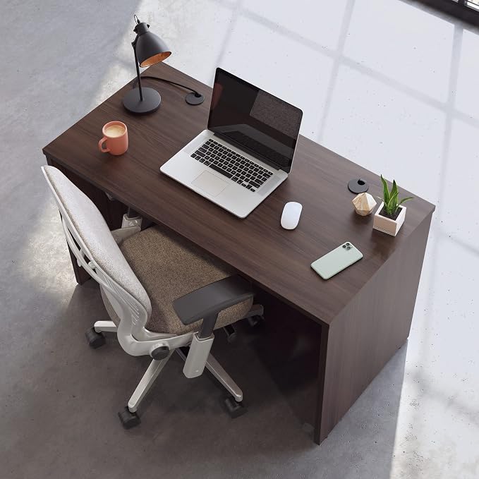 Sauder OfficeWorks Affirm 48x24 Desk Shell/cred/Return, Noble Elm Finish