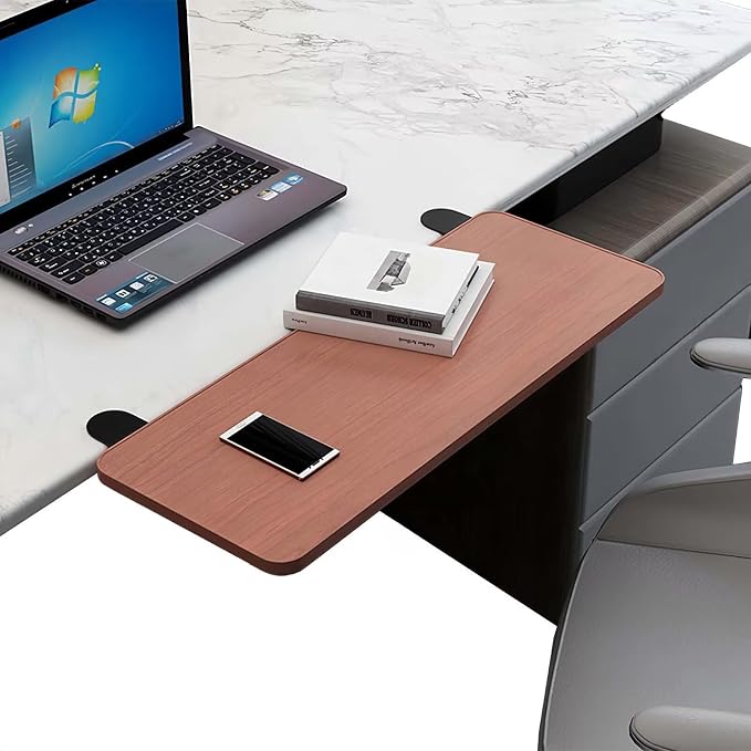 Foldable Keyboard Tray & Computer Armrest Support - Clamp-On Desk Extender for Ergonomic Typing and Reduced Strain