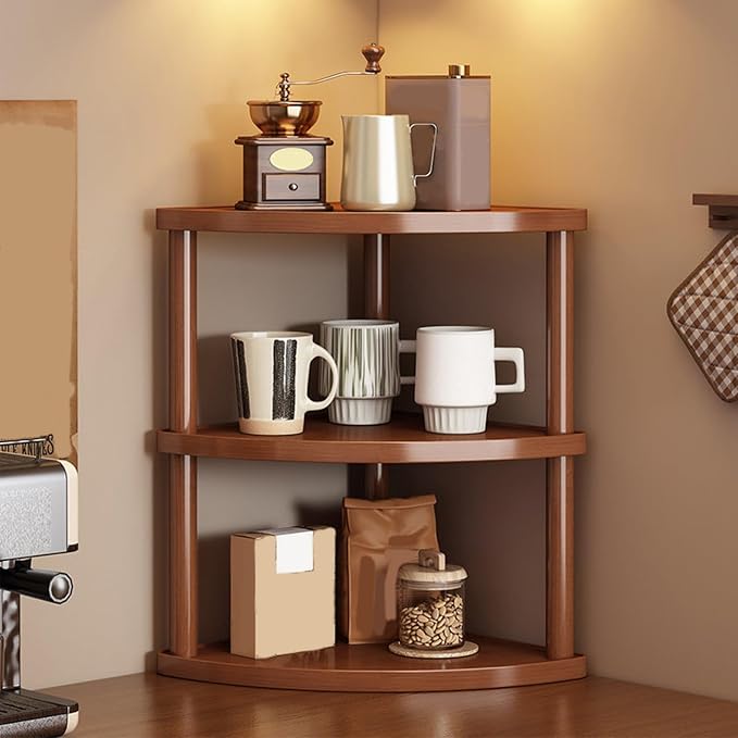 90° Corner Desktop Storage Shelves, Open Multi-Layer Storage Shelf, Strong Load-Bearing Capacity, for Office Desks, Kitchens, and As a Cup Holder(8.6in/22cm)
