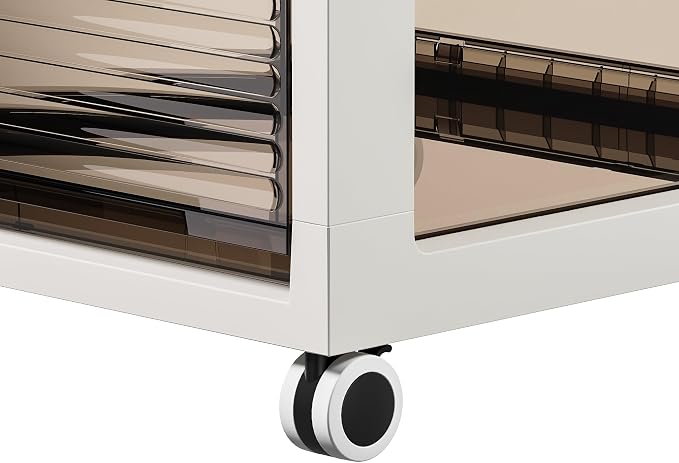 Bathroom Storage with Drawers, 7.87" Wide Slim Storage Cabinet with Wheels for Small Spaces, Narraw Cart for Kitchen Office Bedroom Dinning Room Under Desk, 26" Tall