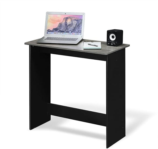 Furinno Simplistic Small Desk, 31.3" Wide Gaming Desk, Rectangular Computer Desk with Rounded Edges, Office Desk for Home Office, Bedroom, Study Room, Dorm, French Oak