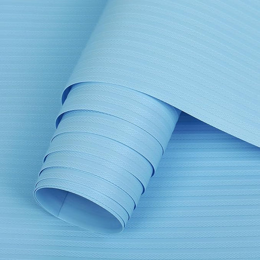 Shelf Drawer Liner for Kitchen Cabinets, Durable Pantry Shelving Liners for Tool Box Closet Refrigerator Non Stick Waterproof Plastic Cabinet Protector Liners Mat Washable, Blue 23.6 x 236.2 inches