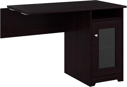 Bush Home Cabot Desk Return with Storage in Espresso Oak