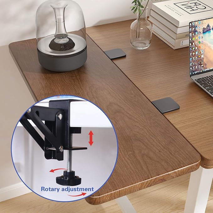 2 Sets Desk Extender Holder Support, Foldable Steel Bracket Extender Keyboard Rack Folding Shelf Brackets with C-Clamp, for Corner Keyboard Tray (Tray Not Included)