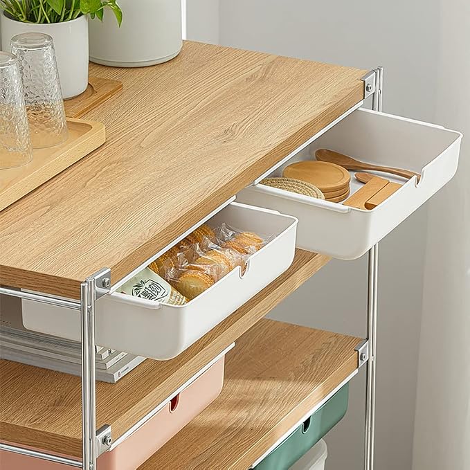 Under Desk Drawer, Large Self-Adhesive Under Desks Organiser, 13x9.2inch Hidden Under Desk Storage Box Cosmetics Case for Storage of Cutlery, Office Supplies, Stationery and Cosmetic (White)