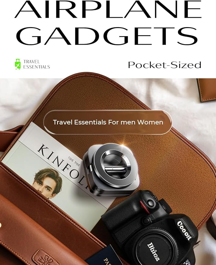 LISEN Airplane Travel Essentials for Women Men Magnetic Phone Holder for Desk Phone Mount Vacation Essentials 2026 MagSafe Travel Size Accessories Flying Long Flight Airplane Gadgets Gifts for Men