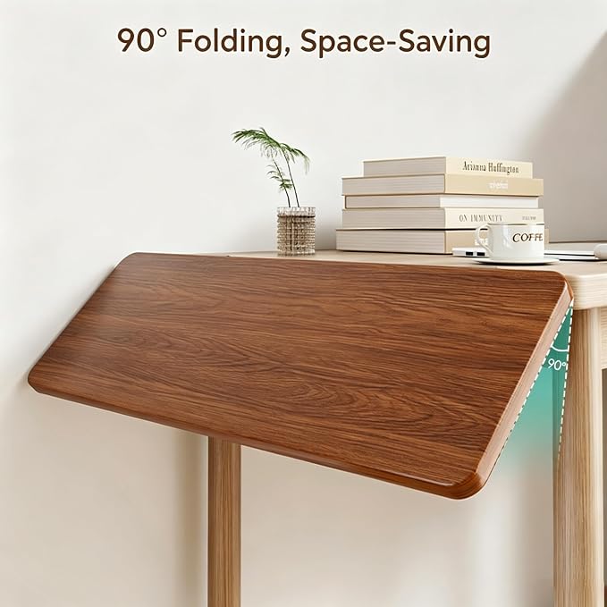 Desk Extender Tray, 24 * 10 Inch Ergonomic Clamp On Desk Extender, Mouse & Keyboard Extender for Desk, No Drill Keyboard Tray Under Desk for Home Office Workspace (Walnut, 24 * 10 Inch)