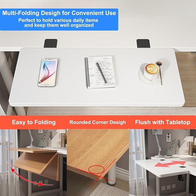 Desk Extender Tray, Clamp-on Kitchen Table Extender Extension Baffle, Ergonomic Desk Extender, Computer Armrest Table Stand, Countertop Gap Rack Suitable for Home Office Desktop Extension