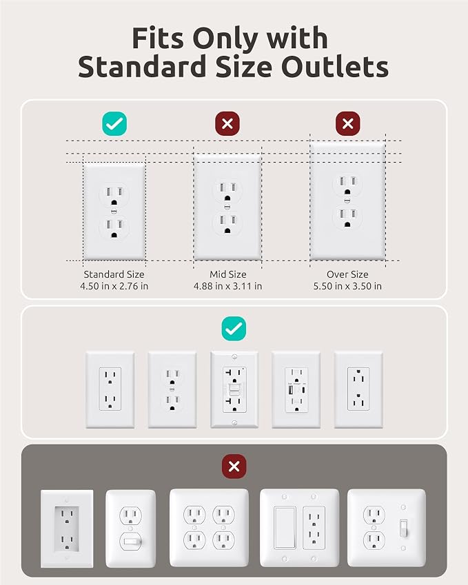 NUTICT 10FT Long Extension Cord with Outlet Cover, Flat Plug Power Strip with 3 Outlets & 3 USB-C & 1 USB-A Port, Wall Mountable, Ideal for Home Improvement, Hide Bulky and Messy Cords, White