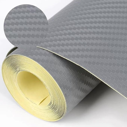 Self-Adhesive Shelf Liner Kitchen Liner, Waterproof Backed Paper Easy Peel and Stick Contact Liner Without Residue for Decor Your Desk Surface, Kitchen Countertops (Silver, 11.8 x 236.2 inches)