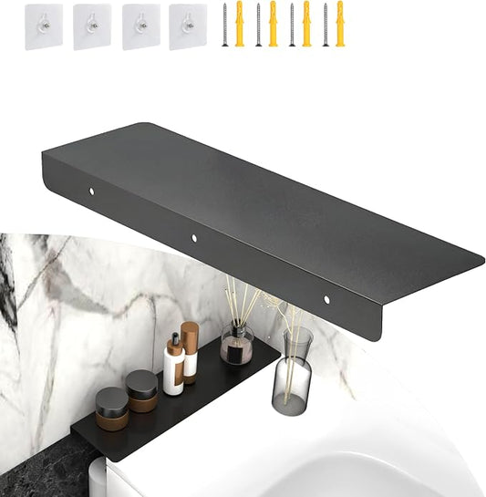 Metal Kitchen Refrigerator Gap Partition Countertop Gap Extension Board, Refrigerator Side Partition, Gap Covers Between Countertop And Walls, No Drill (Black, 19.7 * 5.9inch)
