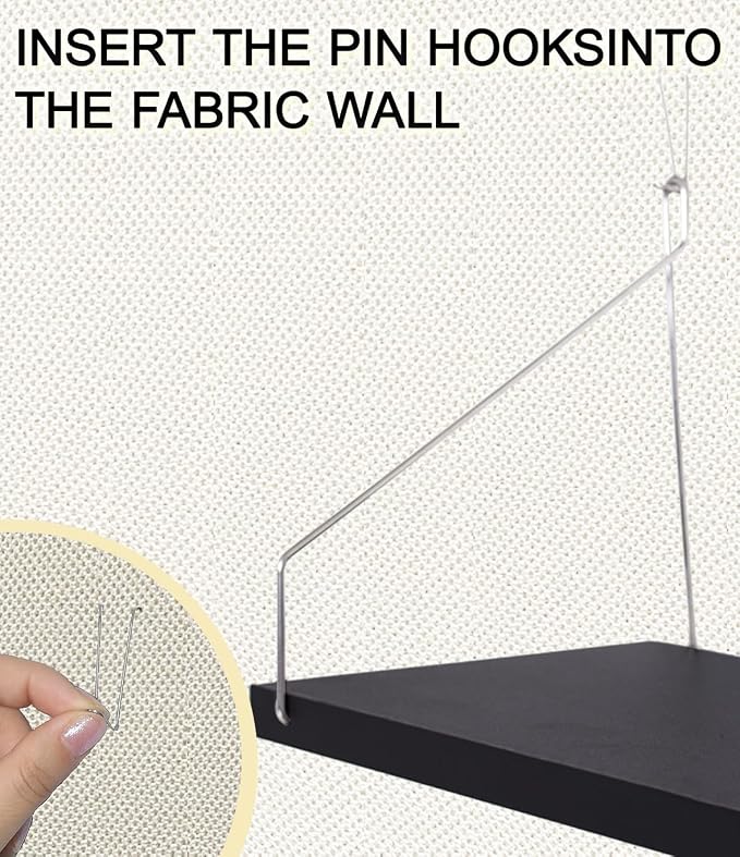 3-Pack Cubicle Shelf For Fabric Walls With Hooks：12x6.0in Black Wooden Cubicle Shelf Hanging Silver Bracket Use For Office Cubicle Accessories For Office Stylish Cubicle Decorations For Women Desk