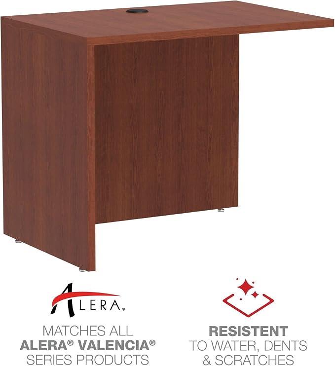 Alera Valencia Series 36 by 24 by 29-1/2-Inch Reversible Return Bridge Shell, Medium Cherry