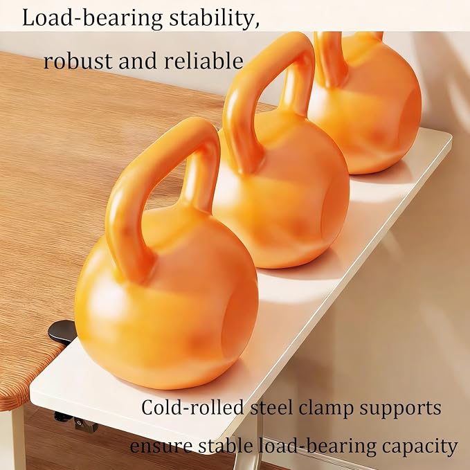 AWSAD Ergonomic Desk Extension Tray, Clamp Without Punch, 90° Foldable Keyboard Drawer Tray, Computer Armrest Table Stand(70x20cm)