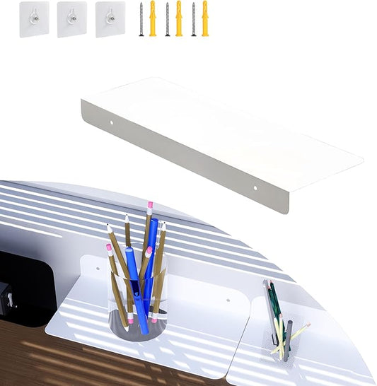 Metal Kitchen Refrigerator Gap Partition Countertop Gap Extension Board, Refrigerator Side Partition, Gap Covers Between Countertop And Walls, No Drill (White, 11.8 * 5.9inch)