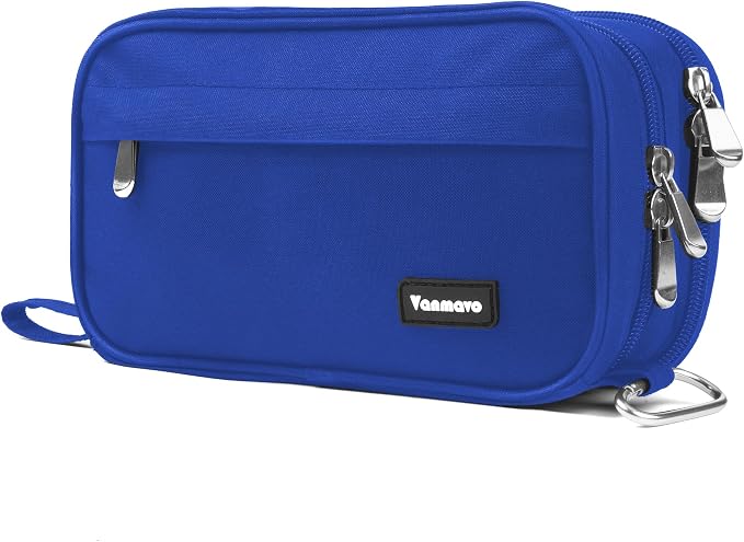 Pencil Case Big Capacity Pen Pouch Large Storage Holder Marker Pen Bag Durable 3 Compartment School Office Desk Organizer Portable Cute Zipper Stationery for Kids Teen Student Boys Girls Adults