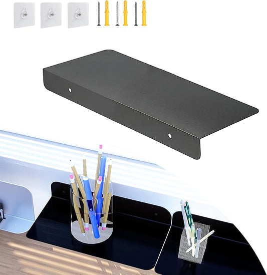 Metal Kitchen Refrigerator Gap Partition Countertop Gap Extension Board, Refrigerator Side Partition, Gap Covers Between Countertop And Walls, No Drill (Black, 11.8 * 5.9inch)