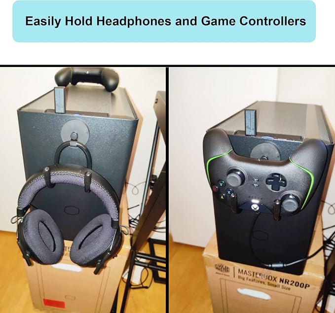 YYST Magnetic Headset Headphone Holder for Computer/Gaming Headsets, Headphone, up to 1 kg(2 lbs)- No Headsets (1)