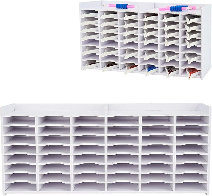 Krafetto 48 Grids Diamond Painting Tray Storage Holder Drill Pen & Multi-Boat Tray Organizer Rack Art Diamond Painting Accessories Kits, for Small Size Trays