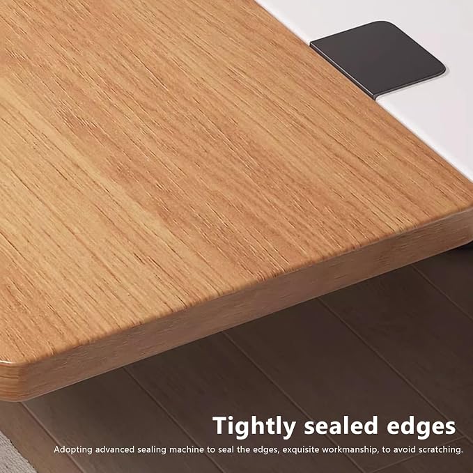 Wood Foldable Desk Extender Tray,Large Size Clamp-on Keyboard Tray,Table Mount Shelf Armrest Support for Home Office Dorm Floating Table(60x24cm(24x9inch), Wood A)