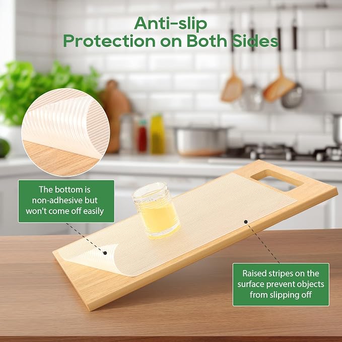 Anoak Shelf Liner - Non-Slip Cabinet Liner, 16 Inch x 30 FT(360 Inch) Durable Waterproof Washable Oil-Proof for Kitchen Cabinet, Shelves, Refrigerator, Storage, Desks, Non Adhesive
