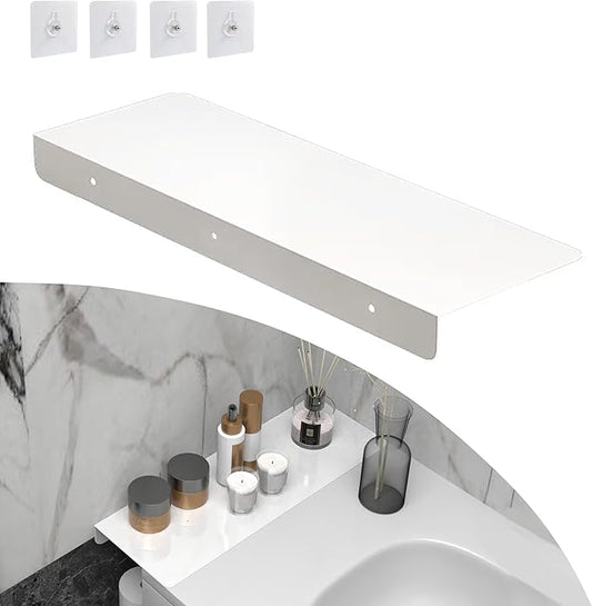 Metal Kitchen Refrigerator Gap Partition Countertop Gap Extension Board, Refrigerator Side Partition, Gap Covers Between Countertop And Walls, No Drill (White, 19.68 * 7.87inch)