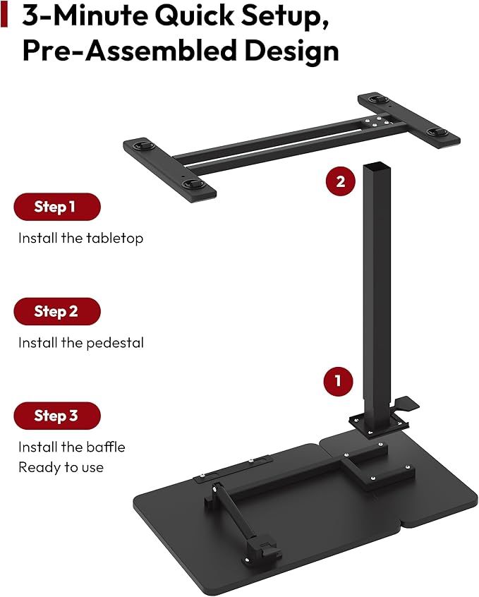 SANODESK Small Rolling Overbed Table Adjustable Height with Wheels, Mobile Laptop Desk with Tilting Desktop, Portable Computer Workstation for Home Office, Classroom, Bedside, Black