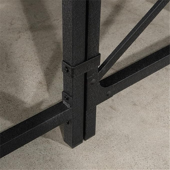 Sauder Foundry Road Engineered Wood/Metal 42" Desk Return in Carbon Oak