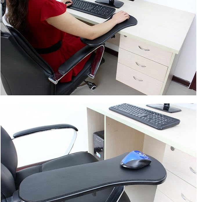 Adjustable Desk Extension no Drilling Needed, Clamp on Desk Extender Tray for Bar Counter, Desk Ergonomic Table Extender for Desk(Large)