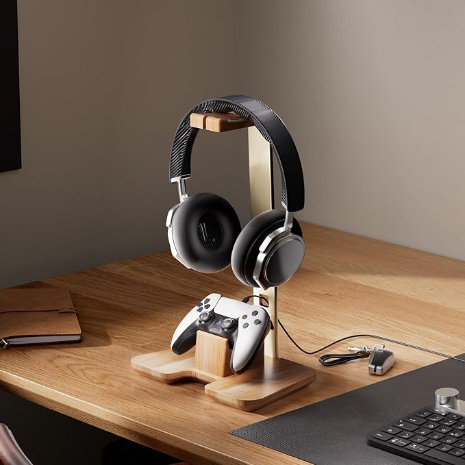 Controller and Headphone Stand for Desk Gaming Desk Accessories Controller and Headphone Holder Headset Holder Headset Stand