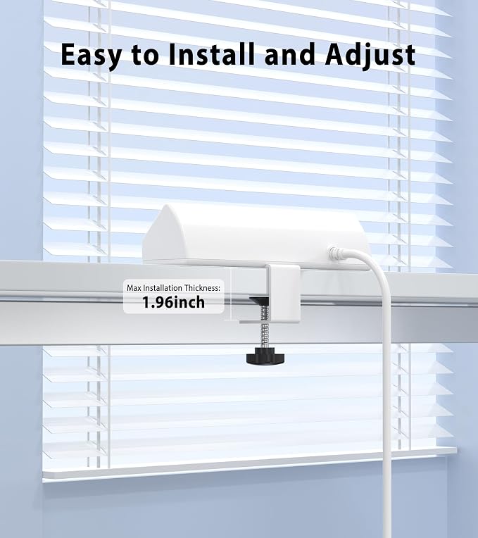 45W Fast Charging Station,Desk Clamp Power Strip,4 PD USB-C Ports,5 AC Outlets,Surge Protector Power Strip, 14AWG Heavy Duty Cord, Fits 1.9" Tabletop Edge (White, 10 FT Cable)