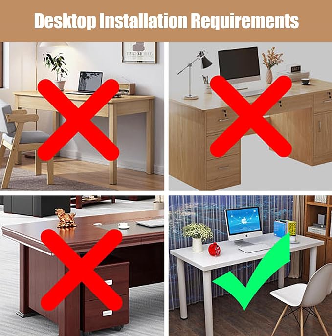 Desk Extender Tray, 24 * 10 Inch Ergonomic Clamp On Desk Extender, Mouse & Keyboard Extender for Desk, No Drill Keyboard Tray Under Desk for Home Office Workspace (Walnut, 24 * 10 Inch)