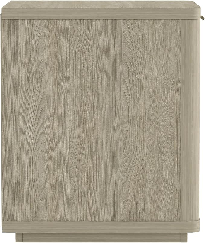 Manhattan Comfort Evelyn Nightstands Set of 2 with Full Extension Drawer and Open Shelf – Modern Bedroom Night Stand or Living Room Side Tables with Storage – Easy Assembly, Natural