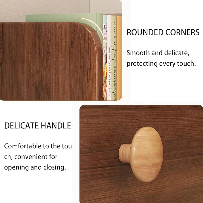 Corner Desktop Bookshelf with Drawer Wood Storage Organizer Shelves for Home Office Natural Wood 60cm/23.62in
