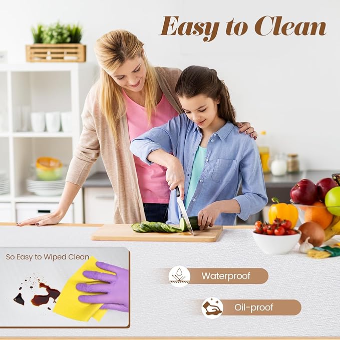 Drawer Shelf Liner for Kitchen Cabinets, Non Adhesive Slip Resistant Shelf Paper Easy to Clean, Strong Grip Thickened Waterproof Washable Mats for Pantry Shelves Cupboard Dresser(White, 12 in x 30 FT)